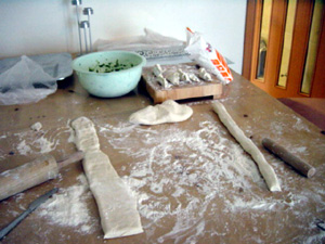 We made too much dough. And quite a lot of mess.