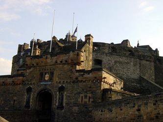 Edinburgh Castle. We were the only people up at the castle, since the grounds were officially closed off to the general public for the Tattoo. We felt special.