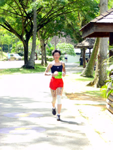 Andrea did an excellent job on the 10k. It was bloody hot.