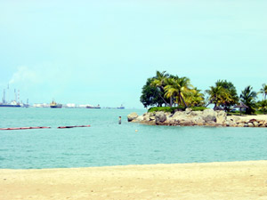 It's not really very nice to swim this close to tankers. The water is pretty disgusting, for a start. Yeugh.