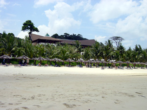 As seen from the sea shore.