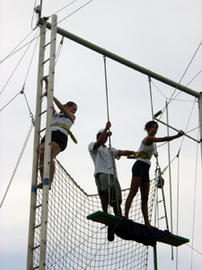 Lennie - these are for you. Proof that I went on the trapeze. Climbing the ladder is the worst part. It wobbles a lot!